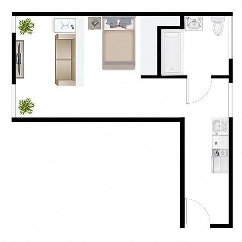 Studio 1.6A Floor Plan Image